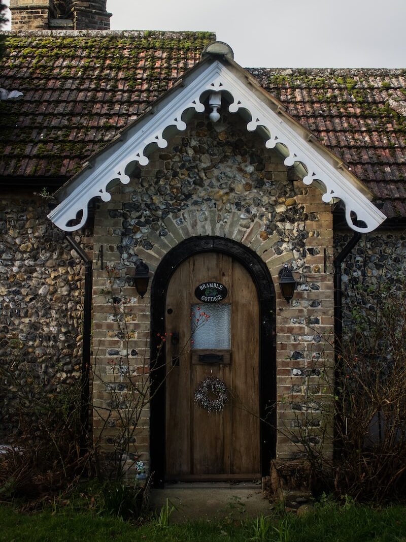 closed brown house door